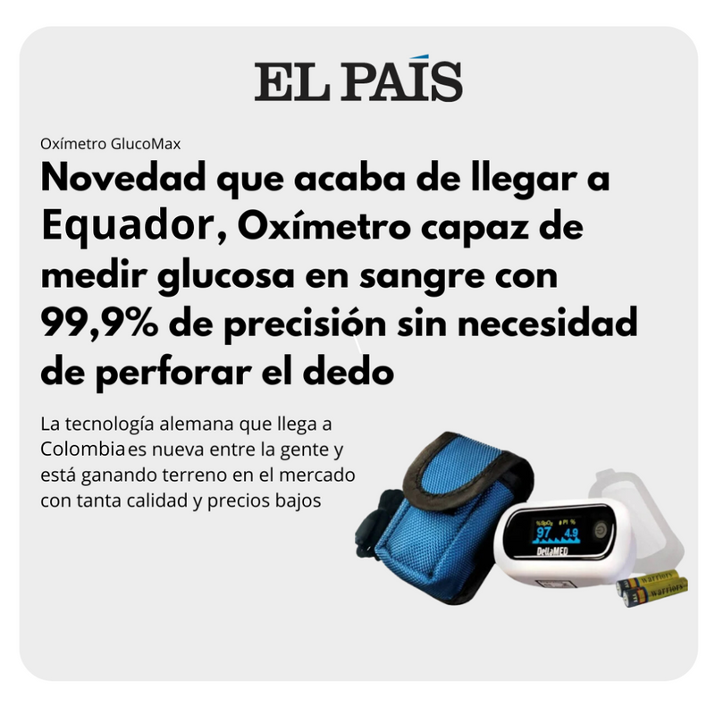 Oximetro Digital Medidor Láser - GlucoMax [PRECISIÓN DEL 99,9%] - NOVEDAD EN EQUADOR